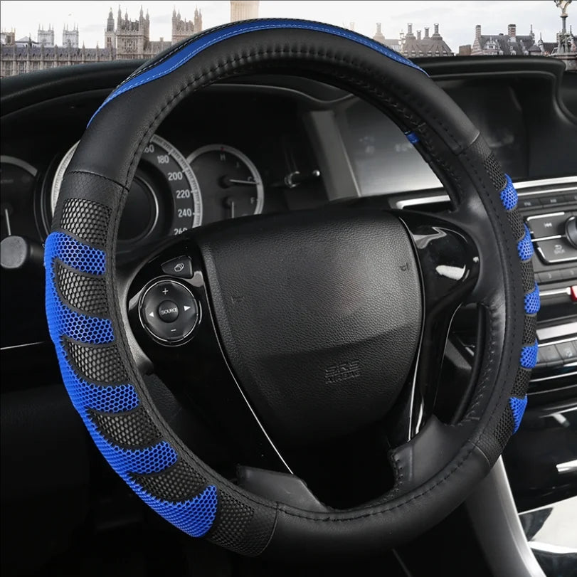 Silicone Steering Wheel Cover – Anti-Slip Multi-Color Universal Grip - Delicate Leather  