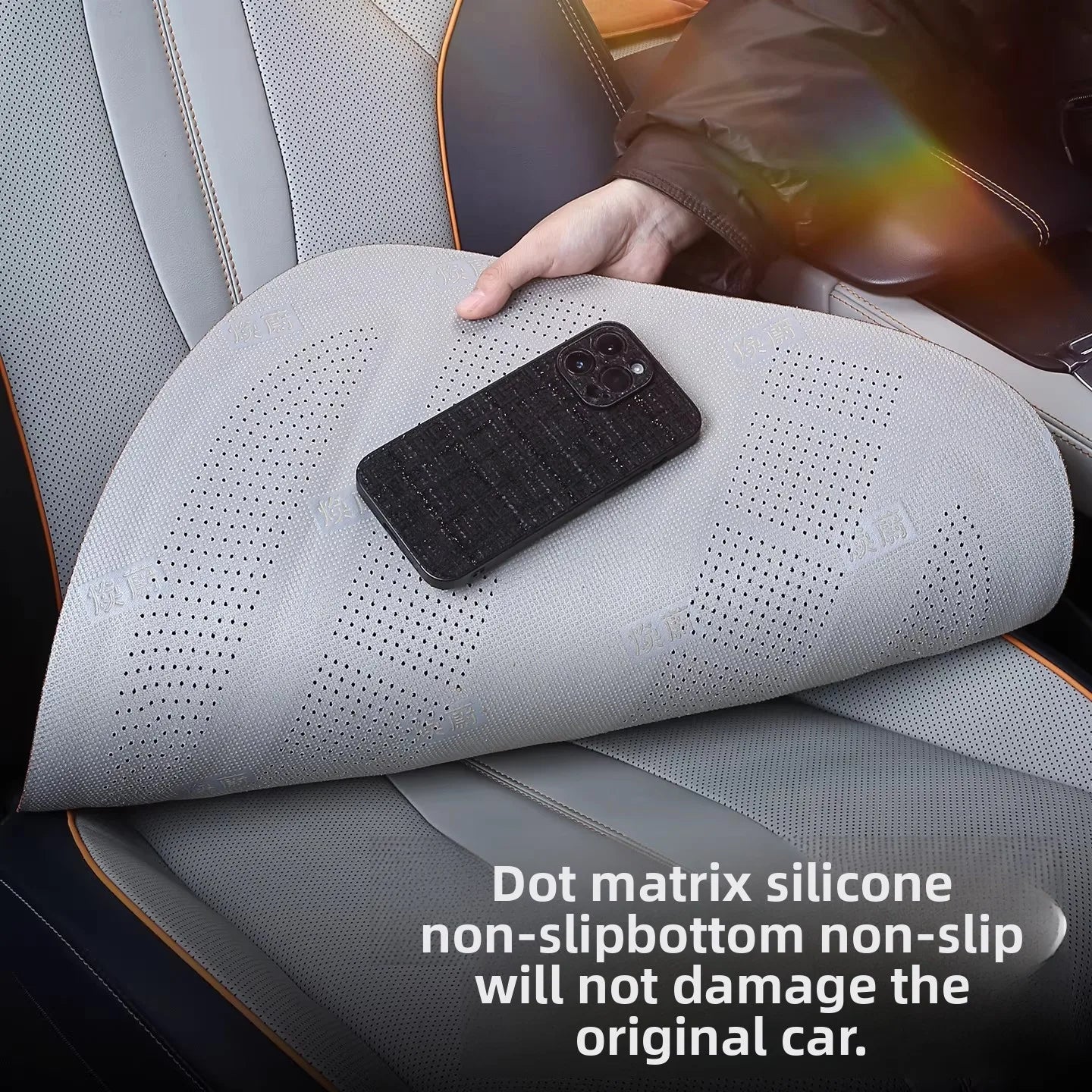 Suede Car Seat Cover – Breathable Ultra-Thin Seat Cushion Pad, Universal Fit - Delicate Leather  