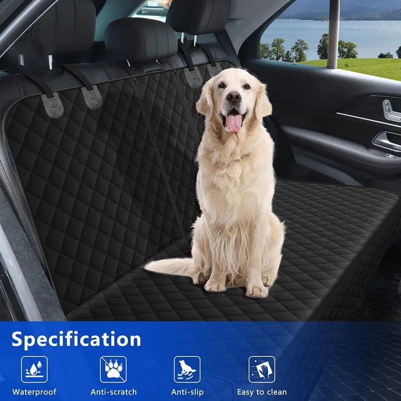 Dog Car Seat Cover – Waterproof Hammock & Travel Mat for Small, Medium & Large Dogs - Delicate Leather  