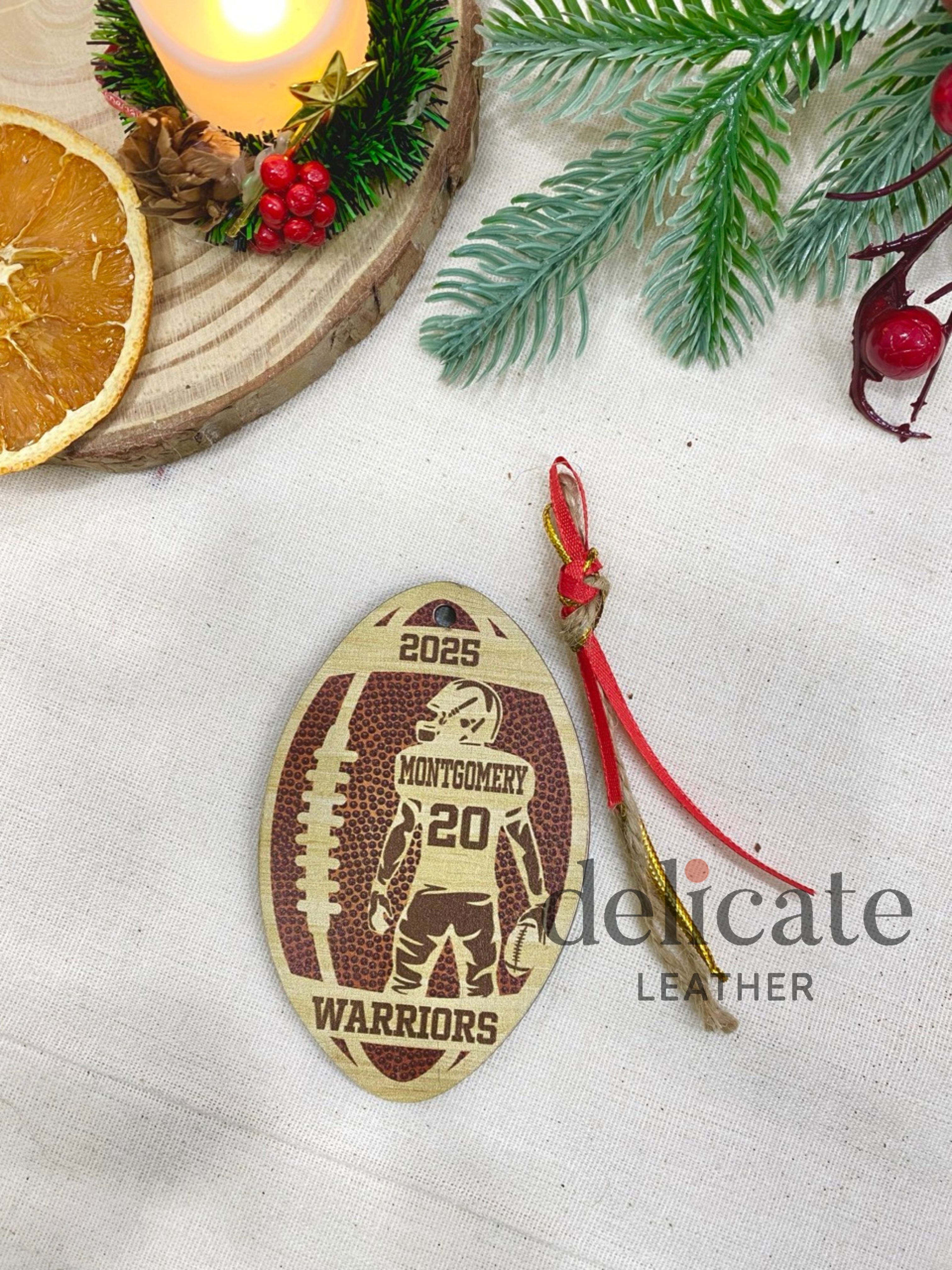 Personalized 2D Football Player Ornament – Custom Keepsake, Ideal Christmas Gift for Boys Who Love Football