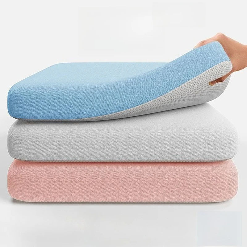 Ergonomic Slow Rebound Foam Seat Cushion – Supportive Pad for Car, Office & Student Seating - Delicate Leather  