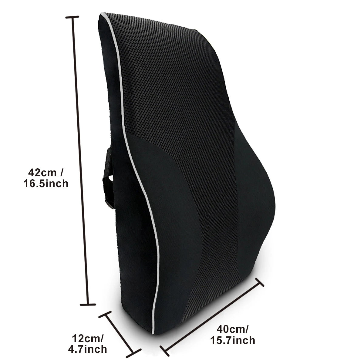 Memory Foam Pillow for Car Seat – Lower Back & Waist Cushion - Delicate Leather  