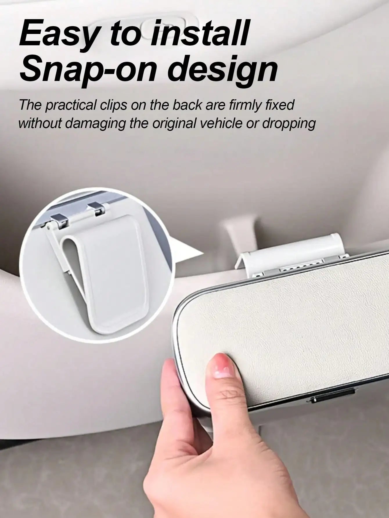 Multi-Functional Car Trash Bin – ABS Vehicle Trash Can & Storage Organizer - Delicate Leather  