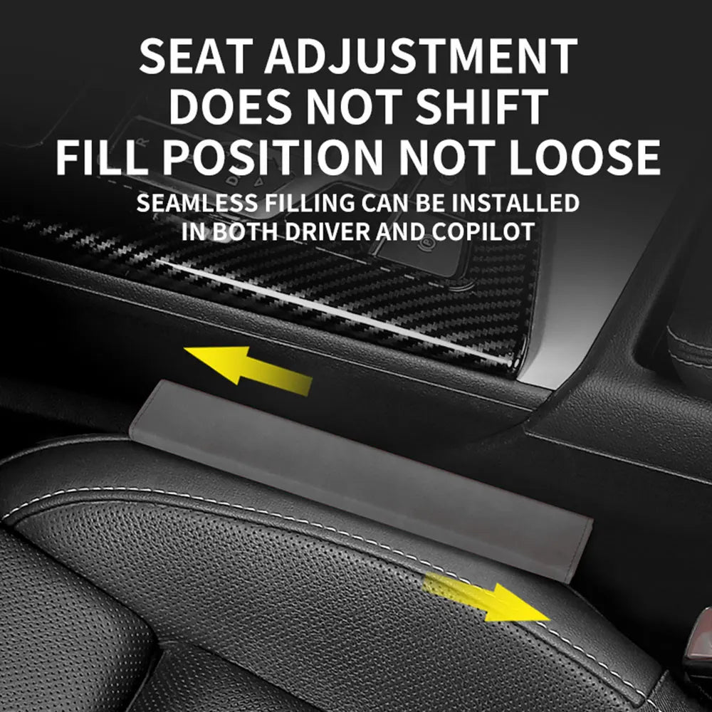 Car Seat Gap Plug & Organizer – Suede Storage Folder with Magnetic Closure, Anti-Drop, Noise Reduction - Delicate Leather  