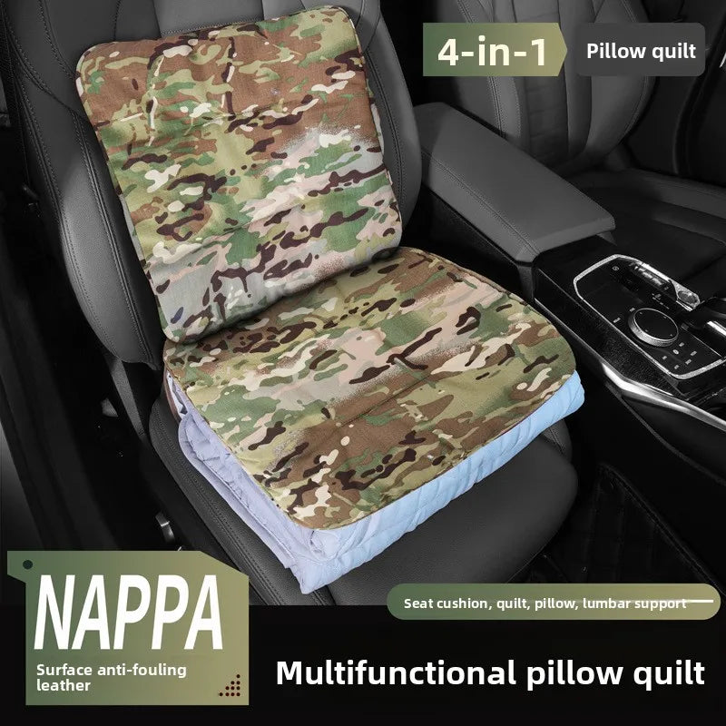 Universal Car Headrest Pillow – High-Quality Latex Cushion with Breathable Leather Cover, Neck & Lumbar Support Pillow - Delicate Leather  