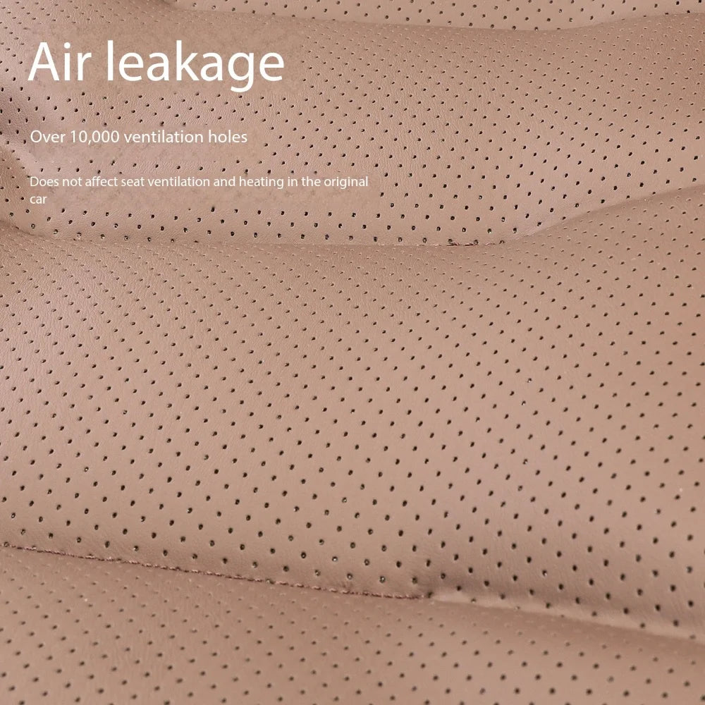 Universal Breathable Soft Leather Car Seat Cover – Non-Slip Protective Cushion for Car Interior - Delicate Leather  