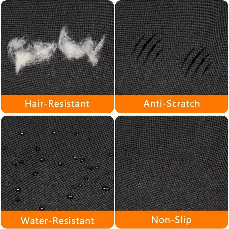 Waterproof Dog Car Seat Cover – Trunk & Backseat Travel Mat Hammock for Small, Medium & Large Dogs - Delicate Leather  