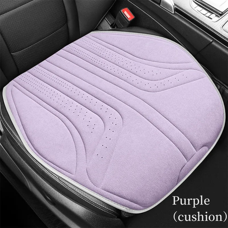 Suede Car Seat Cushion – Anti-Slip Breathable Front Seat Protector Pad - Delicate Leather  