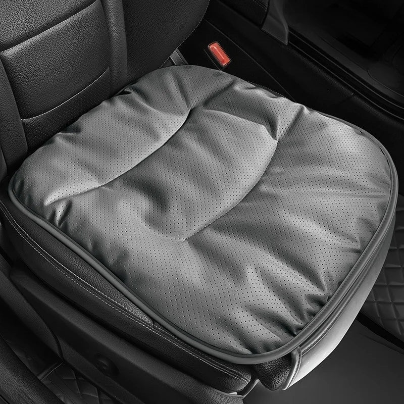 Premium Car Seat Cushion – Luxury PU Leather Perforated Design, Breathable Cloud-Soft Comfort, Easy-to-Install Universal Pad - Delicate Leather  