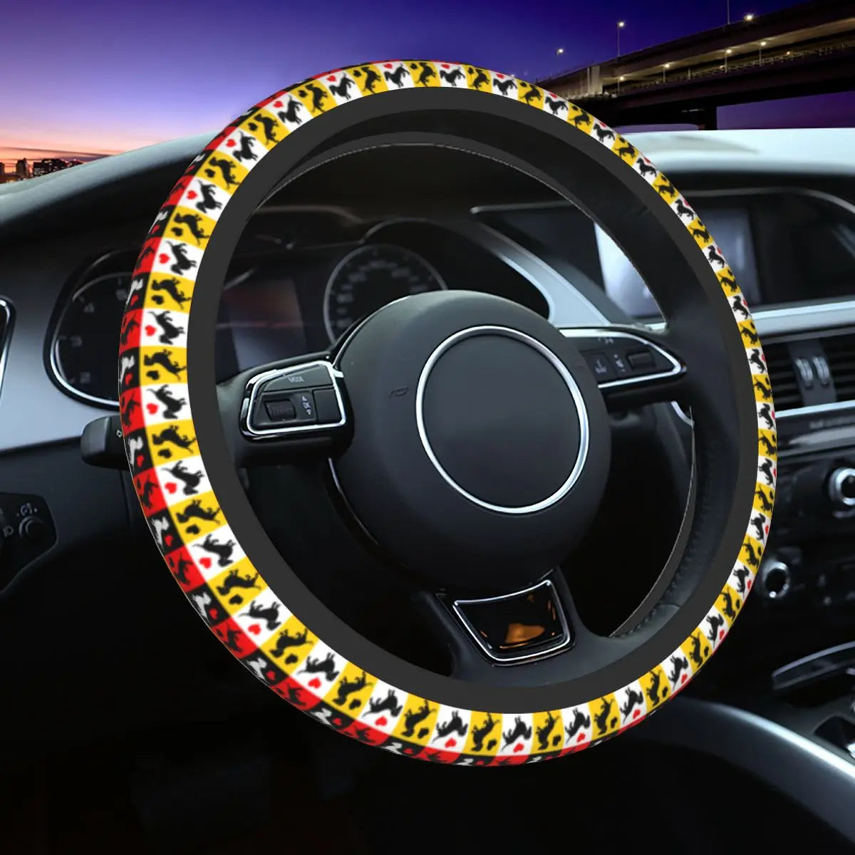 Doxie Florals Dachshund Steering Wheel Cover Sausage Dog Car Steering Wheel Cover Car Accessories 40