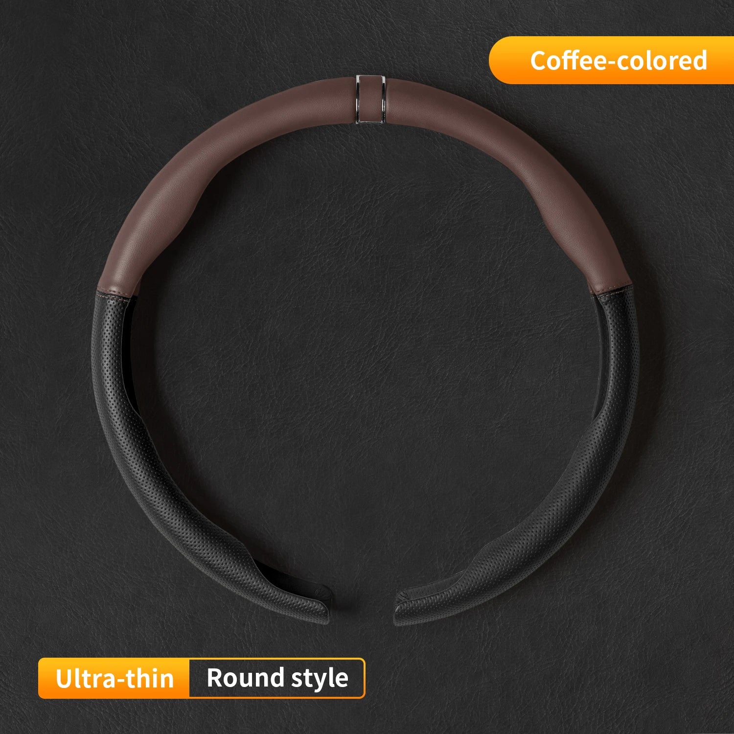 Breathable Steering Wheel Cover – Anti-Slip Universal Car Interior Accessory - Delicate Leather  