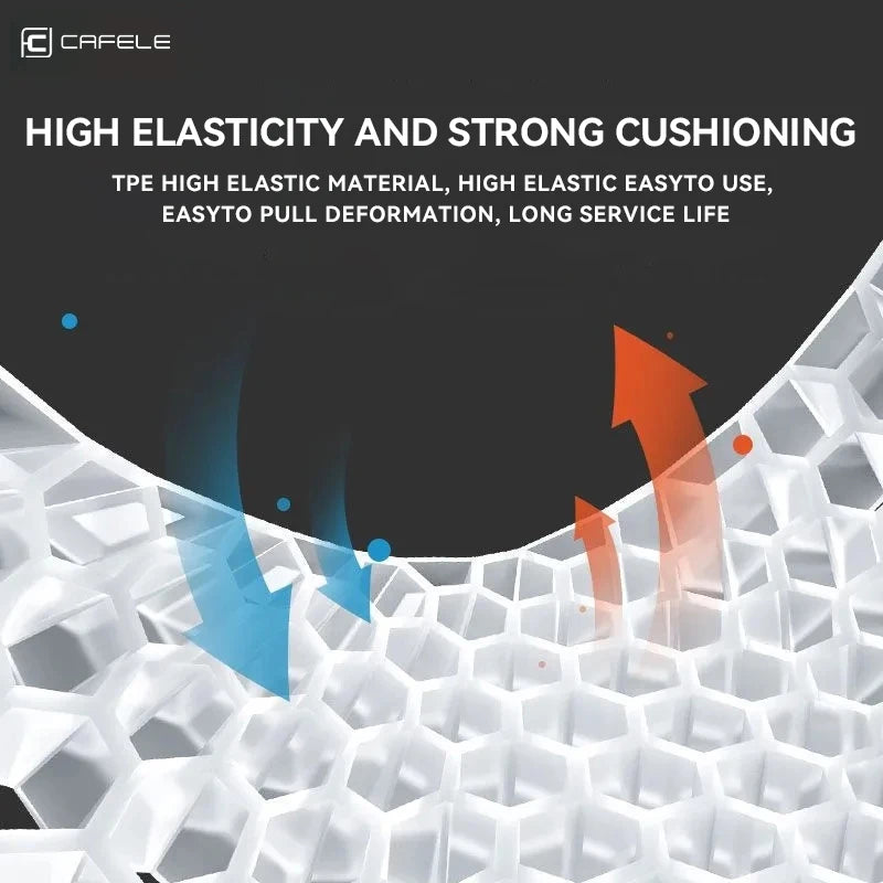 Cooling Gel Seat Cushion – Honeycomb Design for Car, Office, Home & Yoga - Delicate Leather  