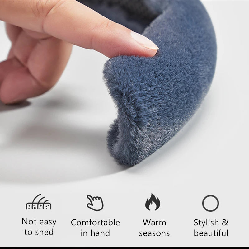 Universal Winter Car Steering Wheel Cover – Warm Plush Anti-Slip Wheel Protector - Delicate Leather  