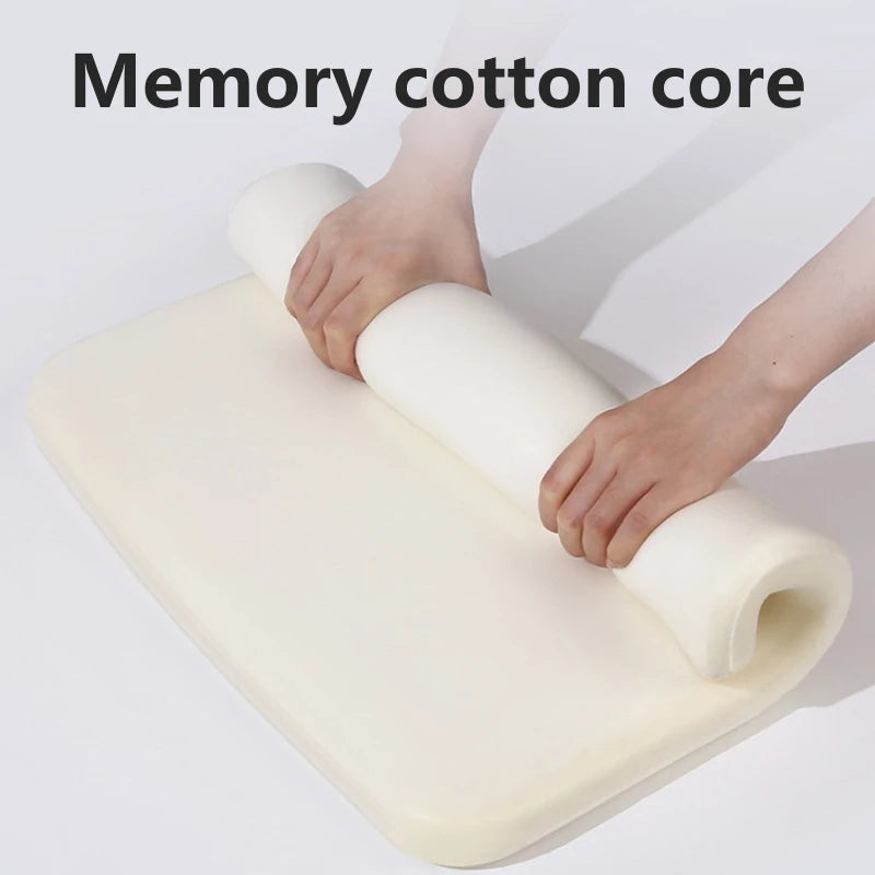 Memory Foam Car Seat Cushion – Breathable Height Boost Mat for Car and Office - Delicate Leather  