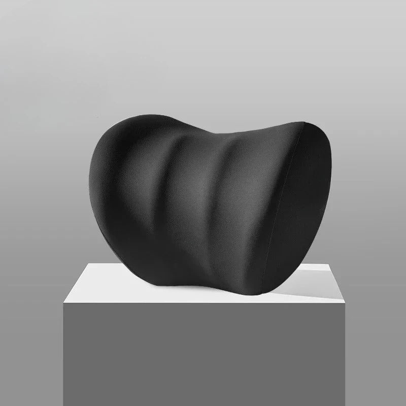 Memory Foam Car Neck & Waist Pillow – Universal Removable Washable Seat Cushion - Delicate Leather