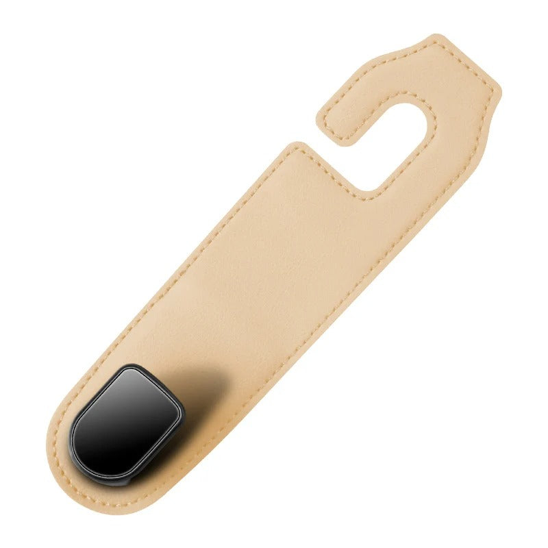 Leather Car Seat Headrest Hook – Auto Seat Back Hanger for Storage & Organization - Delicate Leather