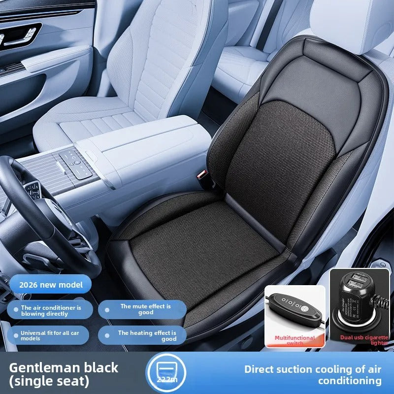 Universal Car Seat Ventilation Cover – Breathable Cooling Cushion for Summer Comfort - Delicate Leather