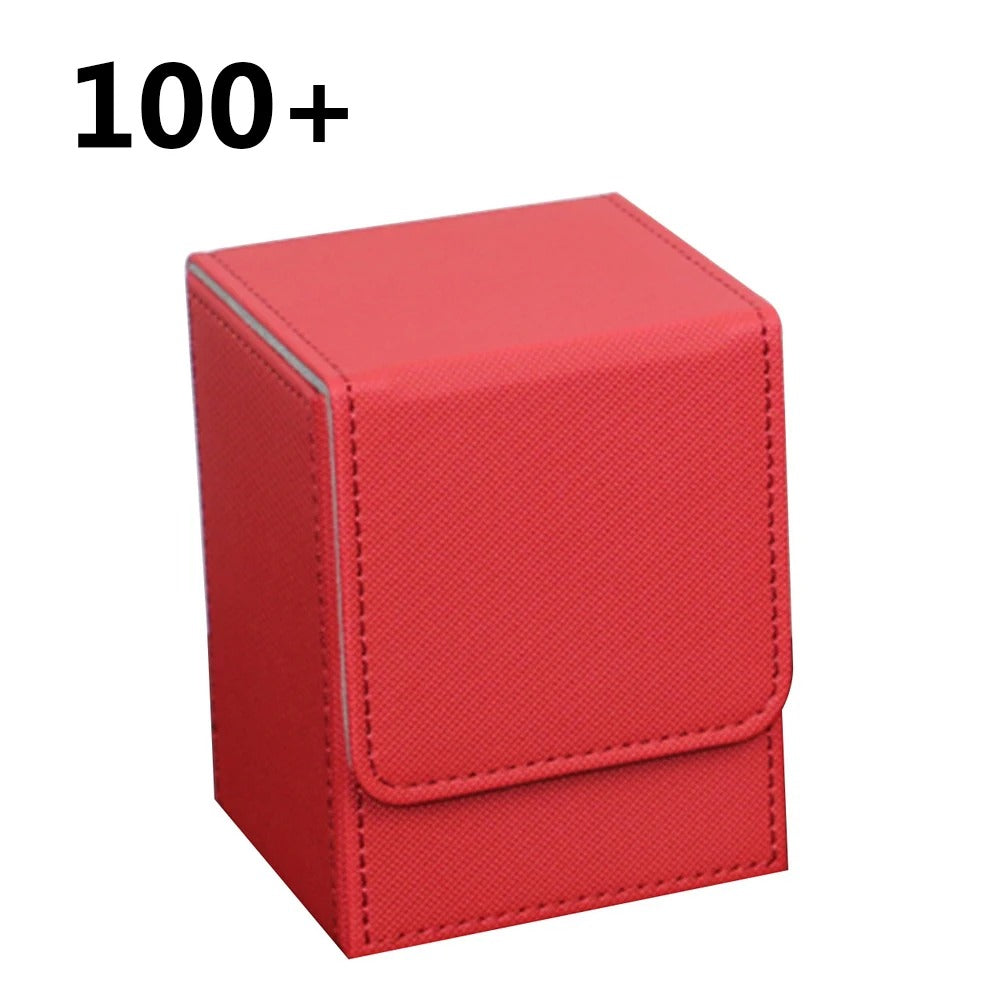 PU Leather Trading Card Box Collection Capacity Tarot Card Box Card Storage Box Game Card Set Storage Organizer