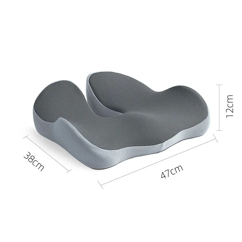 Portable Memory Foam Car Seat Cushion – Ergonomic Slow Rebound Breathable Seat Pad - Delicate Leather