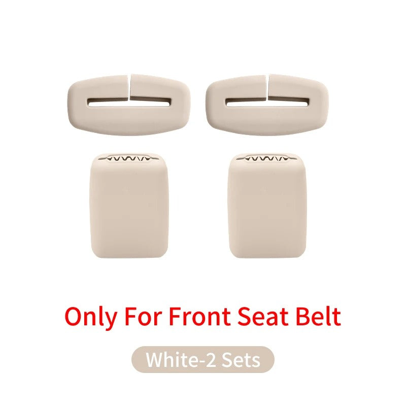 Car Seat Belt Buckle Cover – Silicone Anti-Scratch Interior Protector - Delicate Leather  