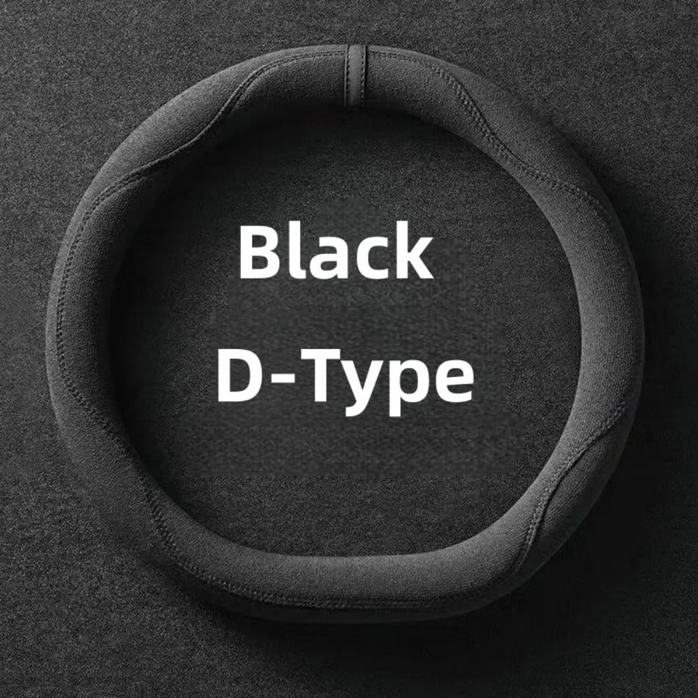 Universal Suede Leather Steering Wheel Cover 37-38cm – Breathable Non-Slip Car Steering Wheel Protector - Delicate Leather