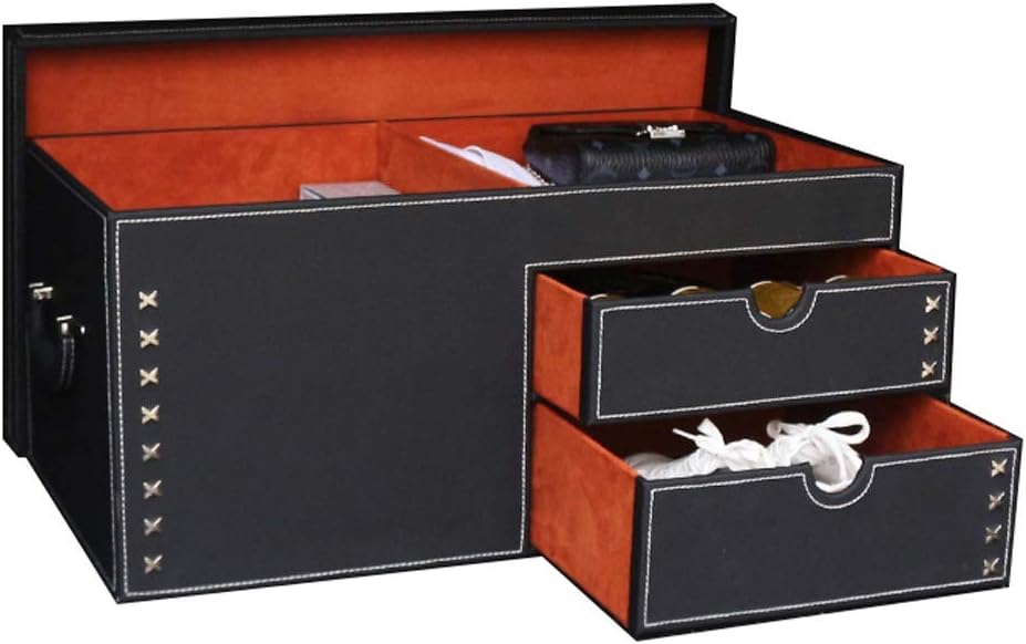 Premium Folding Storage Box with Drawer Design - Organize Your Space with Style - Delicate Leather