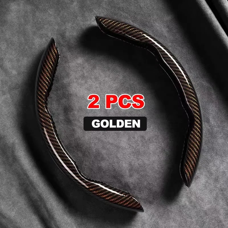 Carbon Fiber Pattern Steering Wheel Cover – Universal Fit, Non-Slip, All-Season Design - Delicate Leather  
