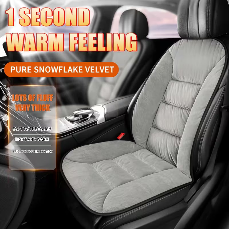 Universal Car Seat Cushion, Soft Plush Seat Pad for Front Seats, Warm Autumn & Winter Car Seat Cover - Delicate Leather