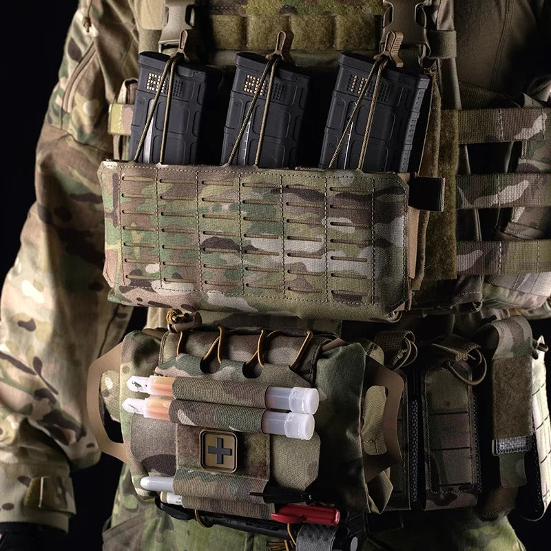 Tactical Medium First Aid Bag - Rapid Deployment Velcro IFAK Kits - Outdoor Emergency MOLLE Medical Pouch - Hunting Vest Accessories