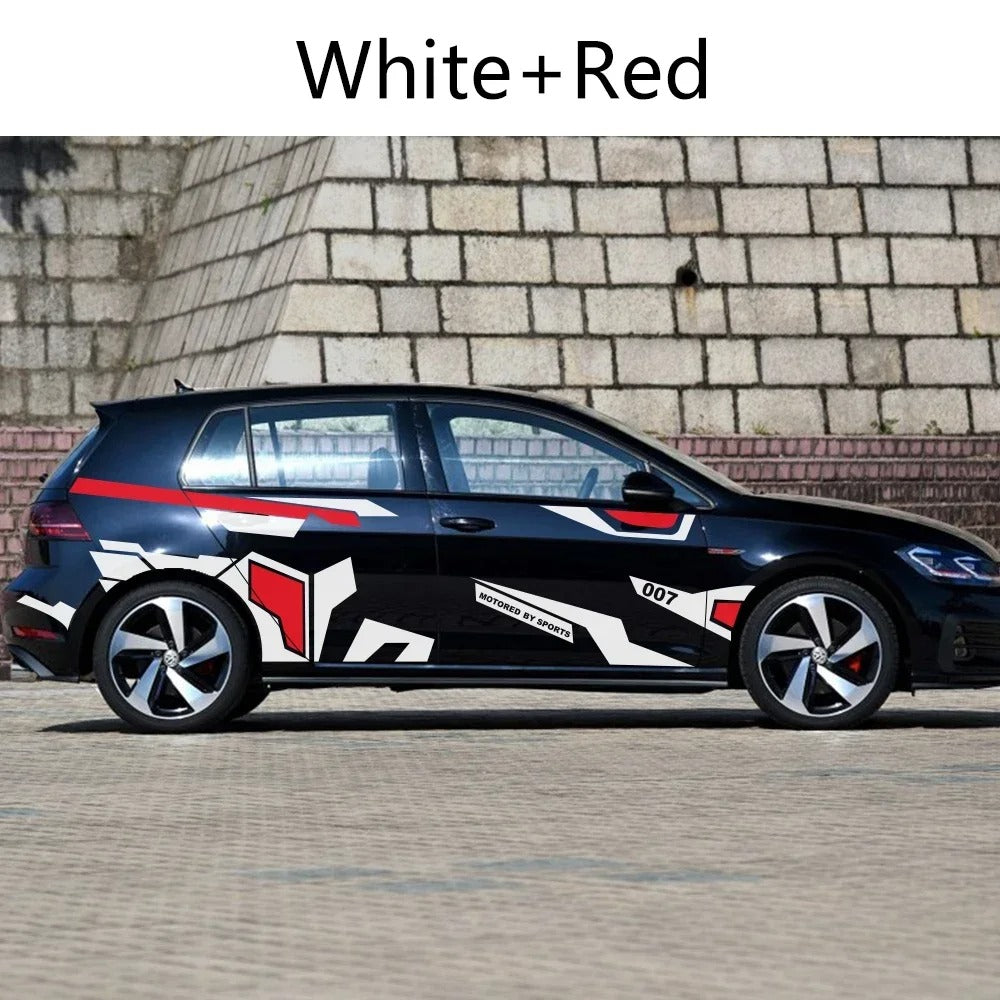 2PCS Car Side Body Decals – Universal DIY Graphic Vinyl Stickers for Vehicle Exterior - Delicate Leather