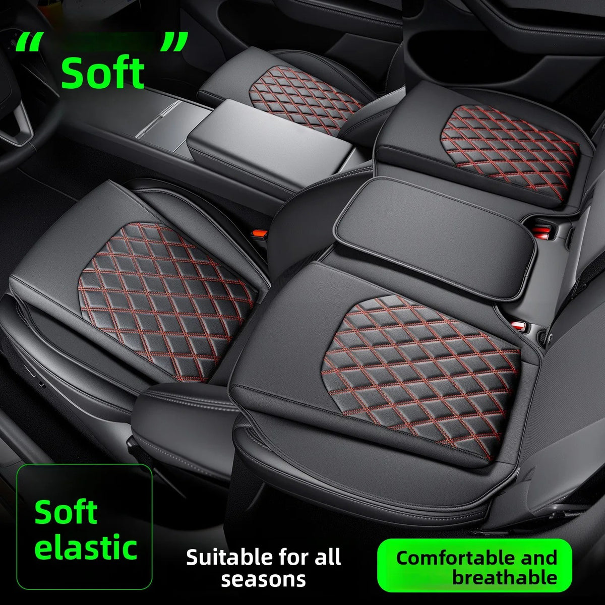 Luxury Nappa-Style Leather Car Seat Cover – Universal Fit, Perforated Design & All-Season Comfort - Delicate Leather