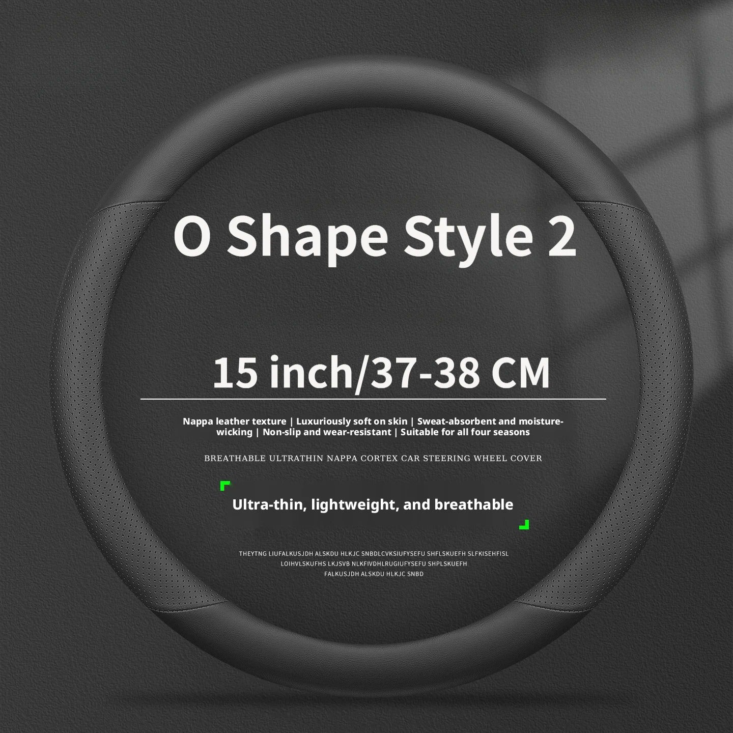 Minimalist Car Steering Wheel Cover – Universal Anti-Slip Comfortable Grip - Delicate Leather