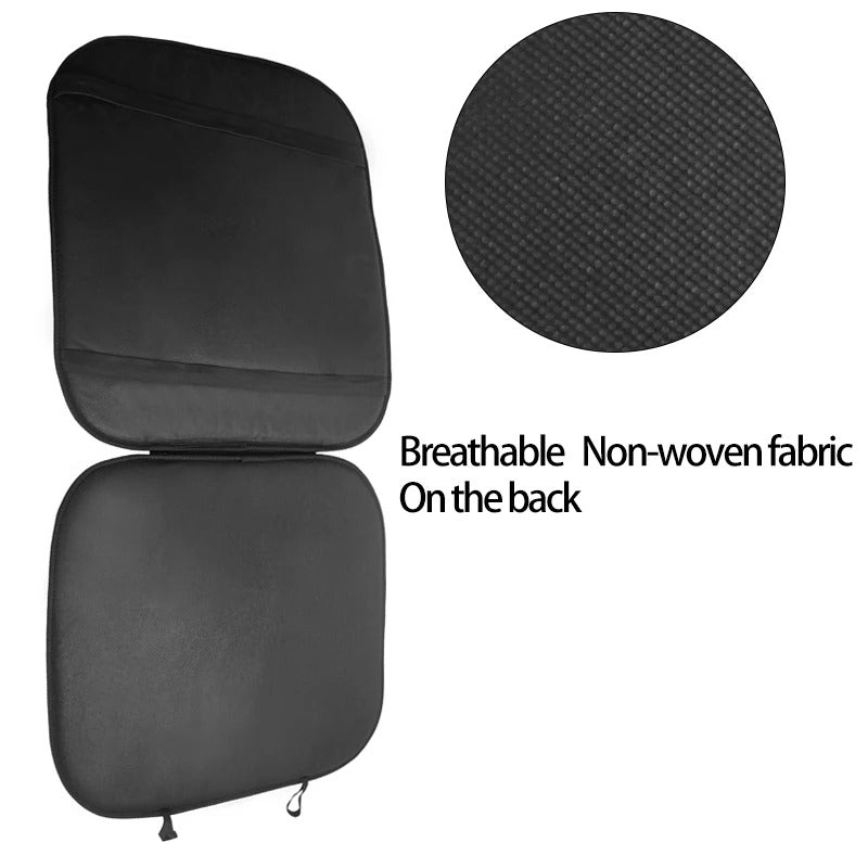 Universal Car Seat Cushion with Ice Gel & Lumbar Support – Breathable Airmesh Memory Foam Front Seat Cover - Delicate Leather
