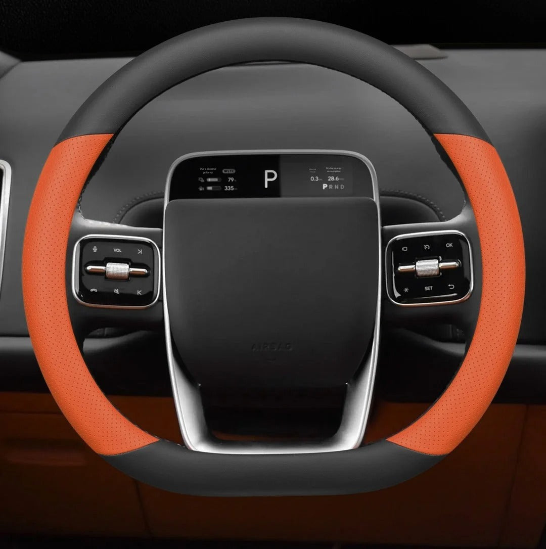 Minimalist Car Steering Wheel Cover – Universal Anti-Slip Comfortable Grip - Delicate Leather