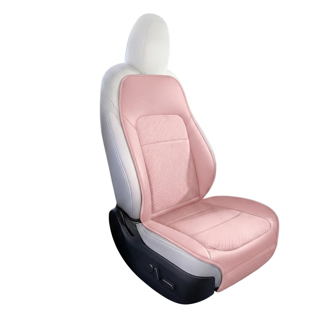 Smart Ventilated Car Seat Cushion – USB-C Cooling Seat Cover with Auto Start/Stop - Delicate Leather  