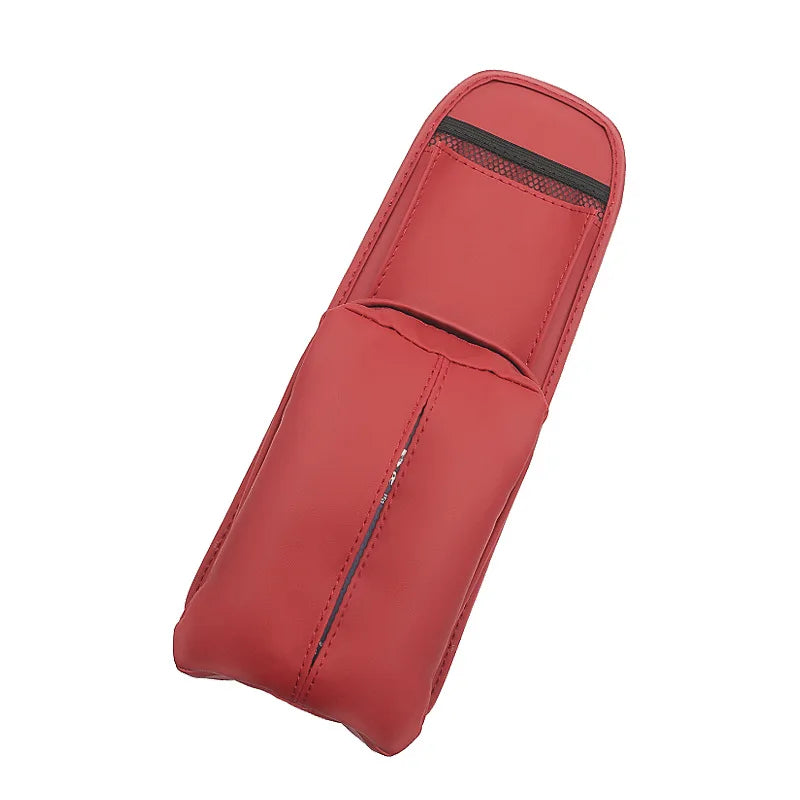 Car Seat Side Tissue Box – Hanging Paper Storage Bag for Vehicle Interior Organization - Delicate Leather  