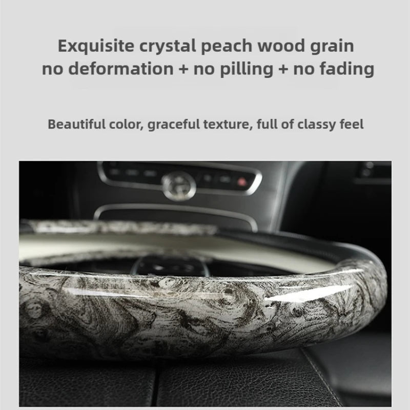 Universal Carbon Fiber Steering Wheel Cover – Non-Slip Car Interior Protection - Delicate Leather  