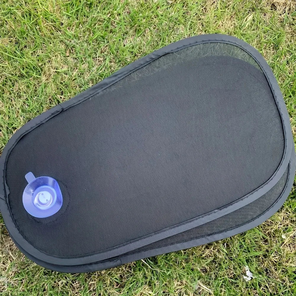 Car Side Window Sun Shade – Telescopic Adjustable Sunshade Panel, Universal Fit - Delicate Leather  