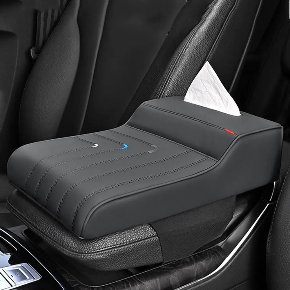 Lengthening Car Center Armrest Box Pad – Leather & Memory Sponge, Anti-Fouling, Wear-Resistant, Durable - Delicate Leather  