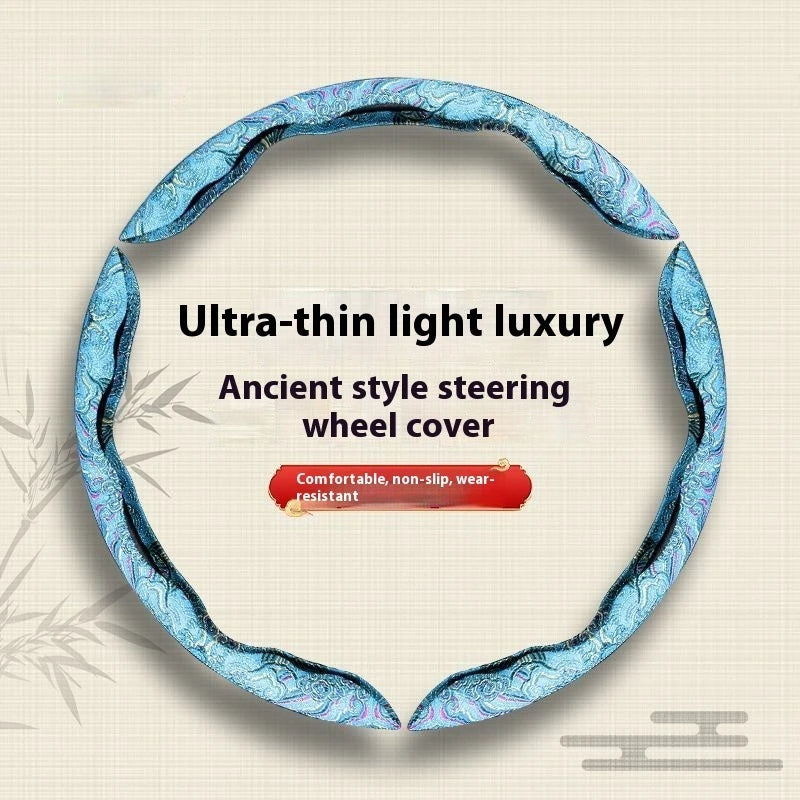 Universal Car Steering Wheel Decorative Cover Card Style Car Accessories Anti Slip Wear-Resistant Car Steering Wheel Cover - Delicate Leather  
