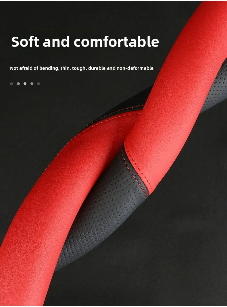 Nappa Leather Steering Wheel Cover - Luxury Car Steering Wheel Cover for Lexus ES200, ES300, NX260, RX350 - Premium Leather Auto Accessory - Delicate Leather  