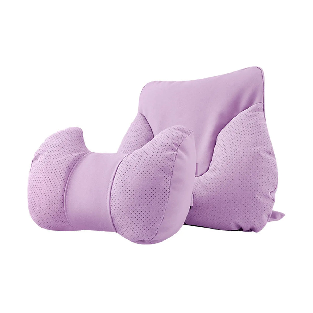 Universal Car Headrest Pillow – High-Quality Leather Cushion with Breathable Design, Neck and Lumbar Support Pillow - Delicate Leather  