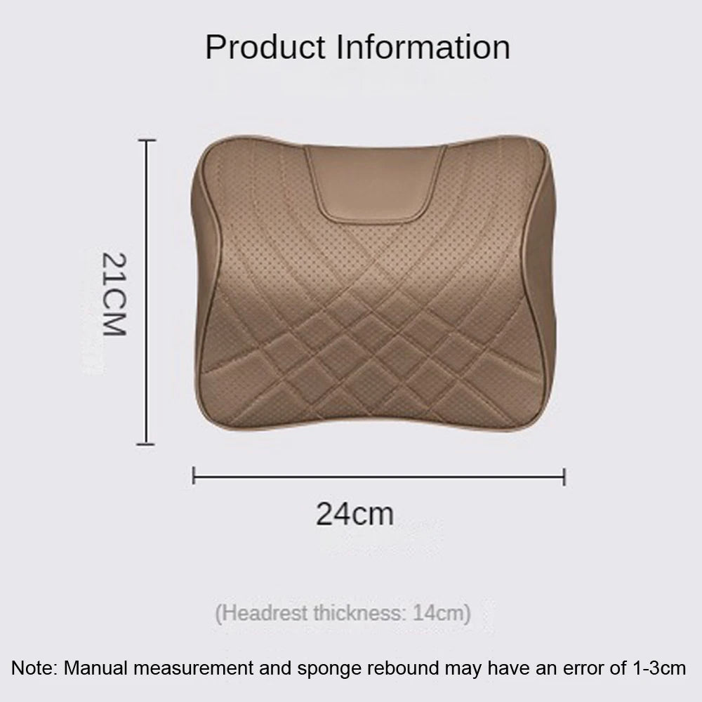 NAPPA Leather Headrest Car Neck Pillow Soft Seat Support, Universal Fit, Premium Car Accessory for Enhanced Comfort