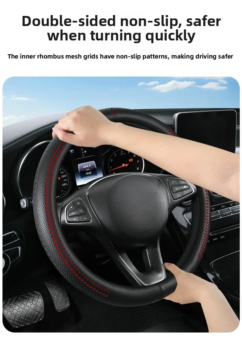 Adjustable Car Booster Seat Cushion – 3-Height Support Pad for Driving - Delicate Leather  