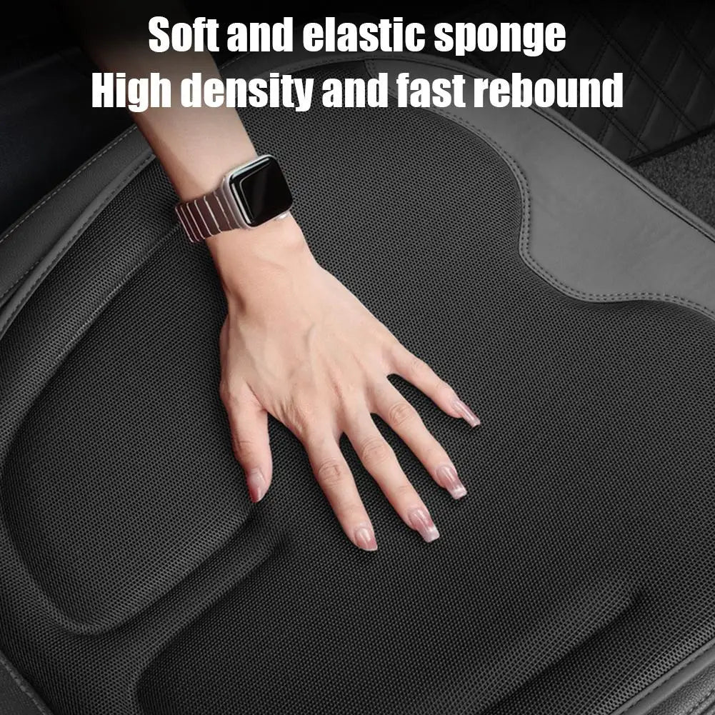 Car Gel Cooling Seat Cushion – 3D Honeycomb Cool & Breathable Ice Silk Cushion for Car, Home & Office Chairs - Delicate Leather  