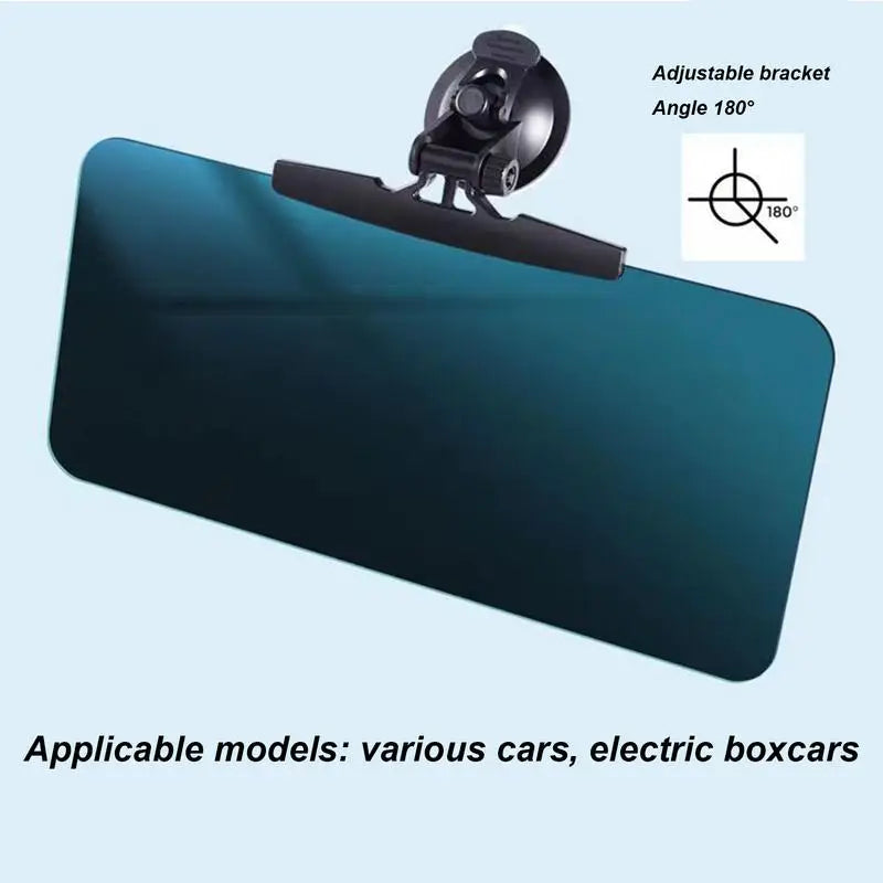 Car Visor Extender HD Anti-glare Sun Blocker 180-Degree Rotation Anti-UV Sunshade Adhesive/Suction Cup Sun Visor Car Accessories - Delicate Leather  