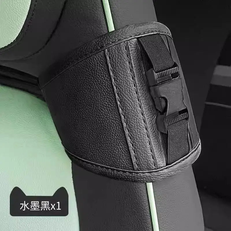 Car Seat Belt Fixer Extender – Universal Interior Seat Belt Adjustment Accessory - Delicate Leather  