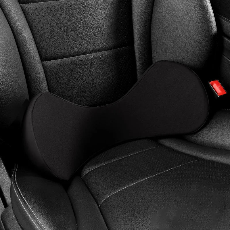 Memory Foam Car Lumbar Cushion – Breathable Waist Support Pad for Car and Office - Delicate Leather  