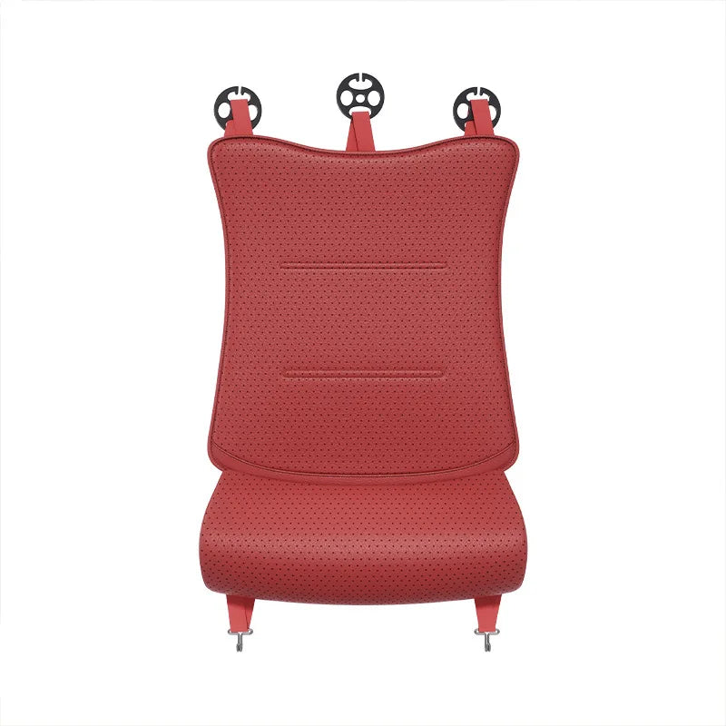 Universal Car Seat Cushion with Extended Footrest – Leather Breathable Non-Slip Seat Cover for Driver and Passenger Comfort - Delicate Leather  