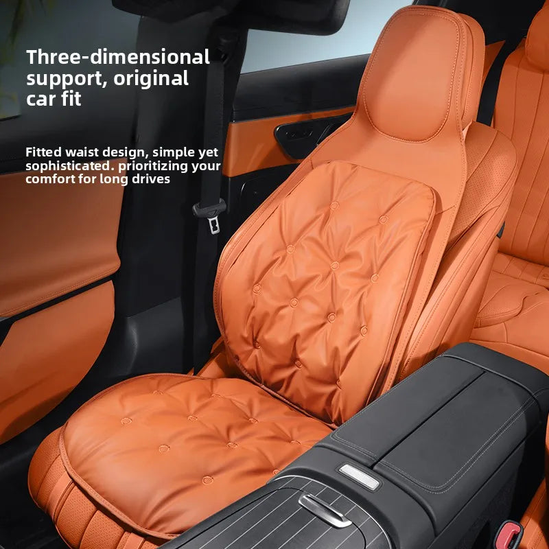 Universal Winter Down Car Seat Cover – Warm Breathable Soft Seat Cushion Protector for Vehicle Interior - Delicate Leather  